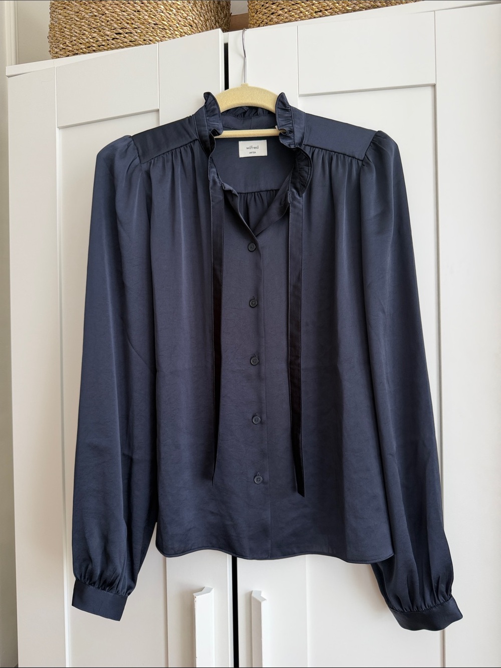 Aritzia Navy Blouse